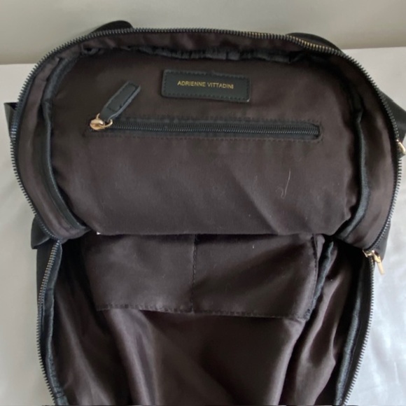 Adrienne Vittadini Black Backpack with Floral Design and Stylish Pattern - Picture 6 of 8